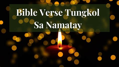 🆕bible Verse Tungkol Sa Namatay👉mga Awit 11517 Tagalog Bible Youtube
