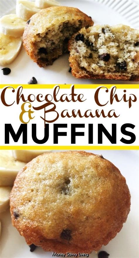 The best white chocolate chip. Chocolate Chip & Banana Muffins - Money Savvy Living ...