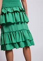 Green frill skirt
