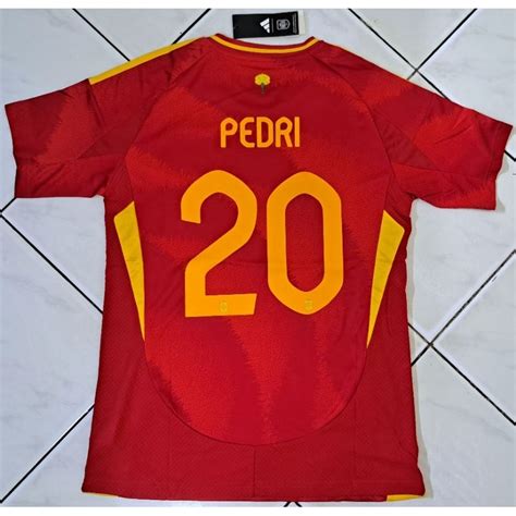 Jual Jersey Spain Spanyol Home Euro 2024 Pedri Bola Barcelona Barca