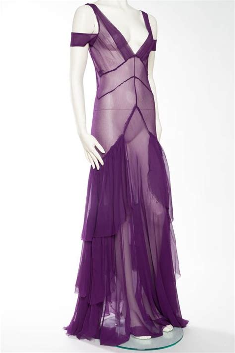 1930s Style Sheer Chiffon Gown At 1stdibs