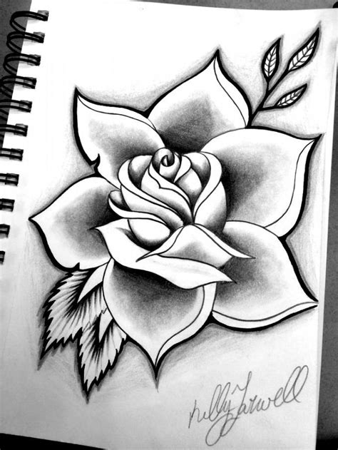 Roses Tattooideasdibujos Flower Drawing Rose Tattoo Design Drawings