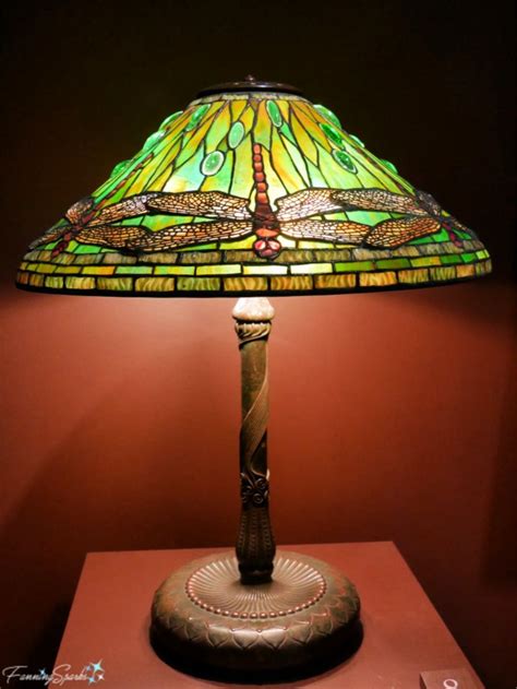 Clara Tiffany Stained Glass Lamp Dragonfly And Water Designed By Clara
