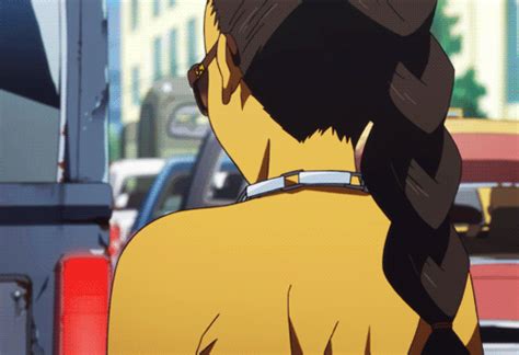 The Back Of A Womans Head In An Anime