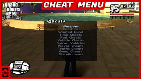 Cheat Menu Mod In Gta San Andreas One Click All Cheat Youtube