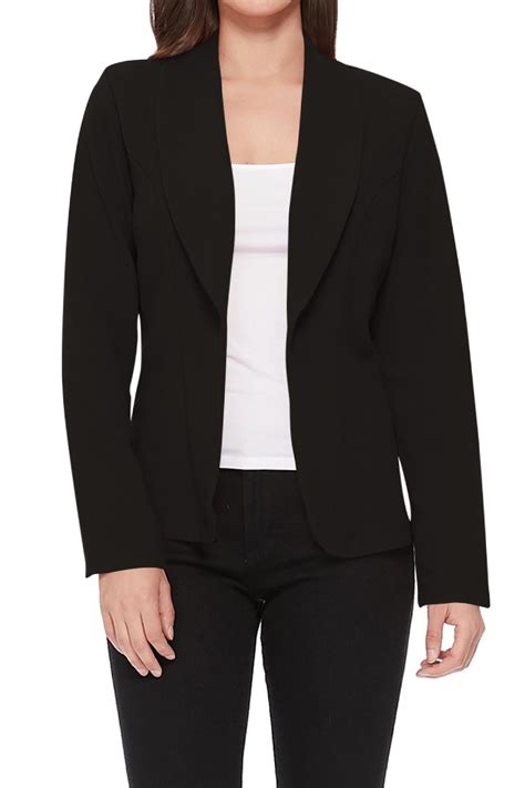 Find A Good Store Womens Casual Long Sleeves Open Front Basic Lightweight Solid Blazer Jacket S