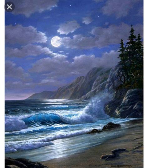 beautiful (With images) | Ocean painting, Landscape art, Seascape paintings