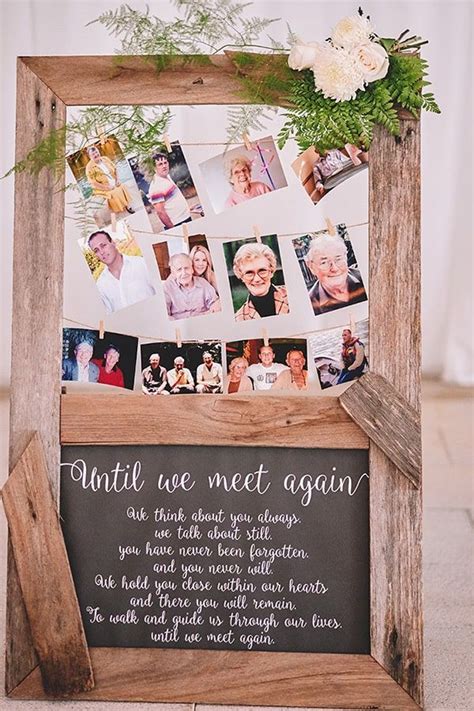 An Old Wooden Frame With Photos And Greenery On The Top Is Holding A