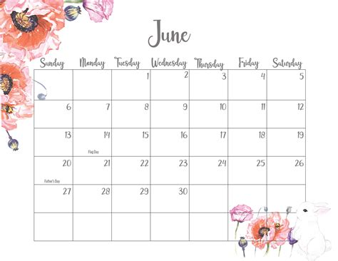 Printable Calendar June 2021 June 2021 Calendar Templates For Word