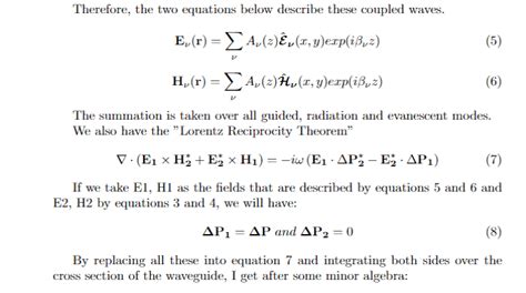 Coupled Mode Theory Question About An Equation