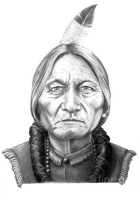 Chief Sitting Bull By Murphy Elliott In 2021 Native American Drawing