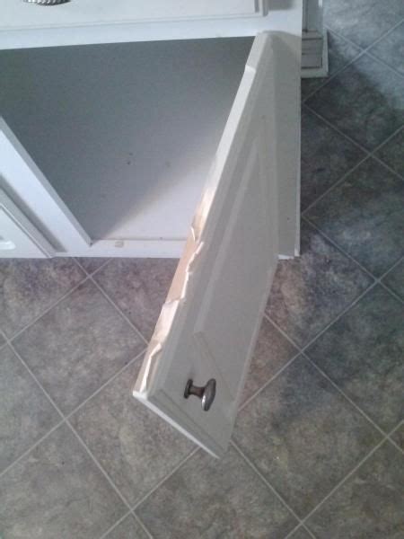Sand smooth, paint or stain, the seal with polyurethane. Laminate cabinet makeover, Kitchen cabinets peeling ...