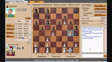 Yahoo Chess Match With Live Commentary 01 Youtube