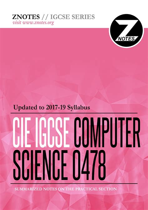 Cie Igcse Computerscience 0478 Practical V1 Znotes Table Of Contents