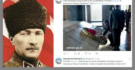 Mustafa kemal atatürk anısına saygı duruşundan sonra hep birlikte i̇stiklal marşı okundu. Jokowi Kunjungi Makam Mustafa Kemal Ataturk, Bapak Sekuler ...