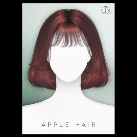 Прическа Hair N3 Apple от Jino для Симс 4