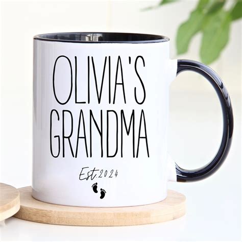 Custom Grandma Mug Grandma Est 2024 First Time Grandma Mug New