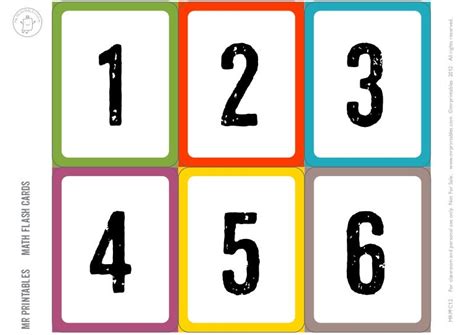 Tarjetas Numeros 1 30