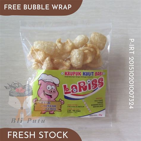 Jual Kerupuk Rambak Kulit Babi Lariss By Rejeki 50gr Shopee Indonesia