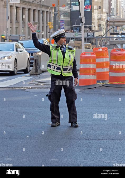 Female Traffic Officer Directing Cars Hi Res Stock Photography And