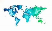 Paint the World Map with Watercolor