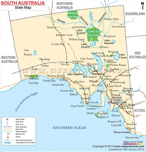 Map Of South Australia South Australia Map