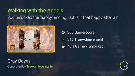 Walking With The Angels Achievement In Gray Dawn