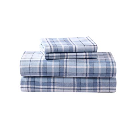 Home And Garden Bedding And Bath Sheets Laura Ashley Mulholland Plaid Flannel Sheet Set