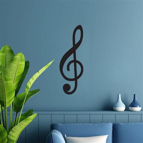 Music Note Wall Art Treble Clef Etsy Uk