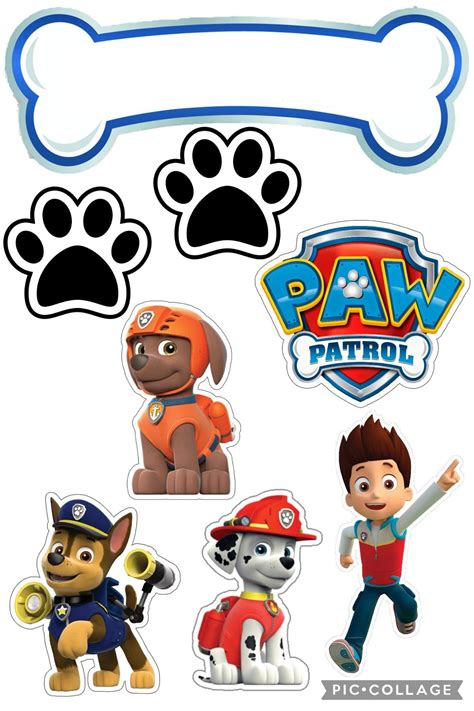 Topo De Bolo Patrulla Canina Imprimibles Paw Patrol Paw Patrol