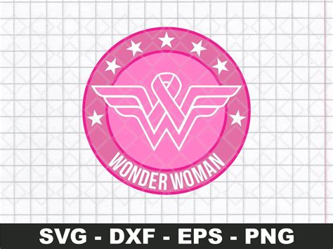 Breast Cancer Wonder Women SVG