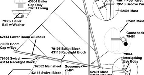 How To Rig A Sunfish Sailboat Diagram
