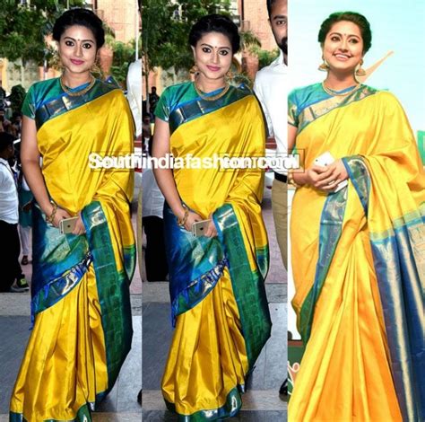 sneha in a traditional saree south india fashion