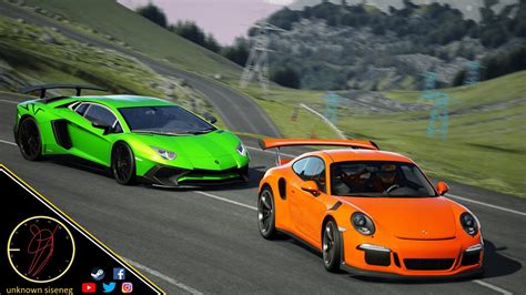 Online Gameplay Lamborghini Aventador SV Porsche 911 GT3 RS At