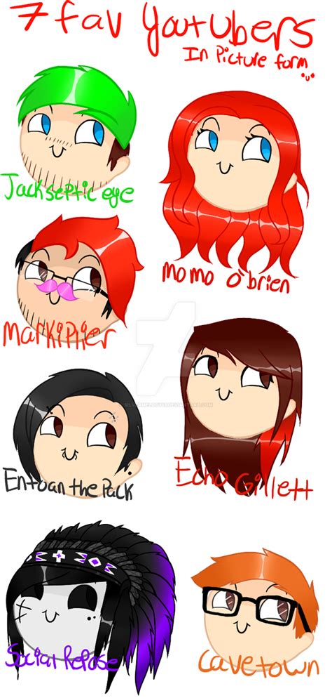7 Fav Youtubers By Silvermelody13 On Deviantart