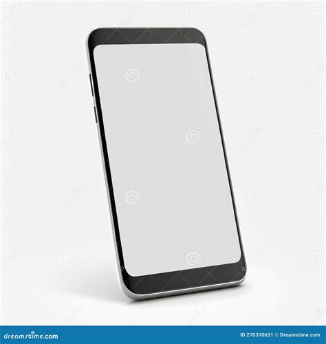 Smartphone With Blank White Screen For Mockup Stock Illustration
