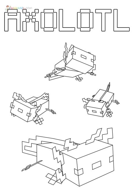 Dibujos Axolotl De Minecraft Para Colorear