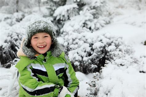 Happy Boy In Winter Clothing Stock Image Image Of Caucasian Season