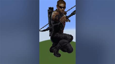 Hawkeye Pixel Art In Minecraft🔥😱 Youtube
