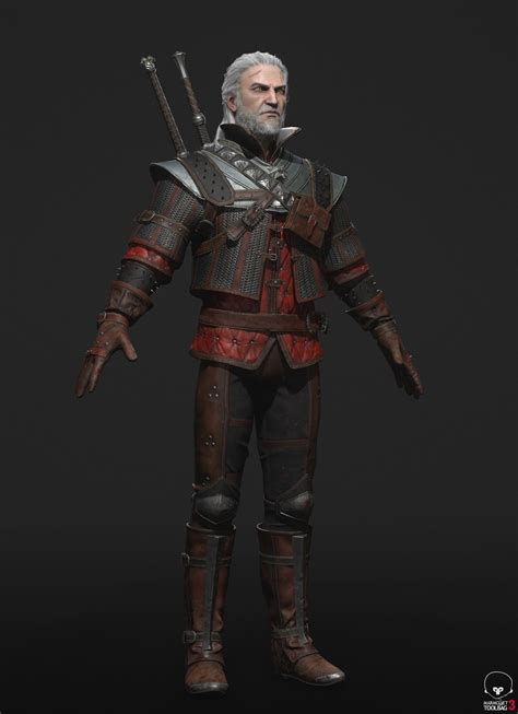 Artstation Geralt Gameready Character T Pose Georgian