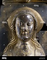 Queen Anne of Bohemia gilt bronze effigy on tomb in Westminster Abbey ...