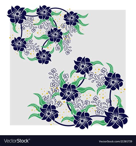 Floral Batik Pattern Royalty Free Vector Image