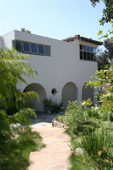 California Architecture Exterior Detail Irving Gill Entry Garden