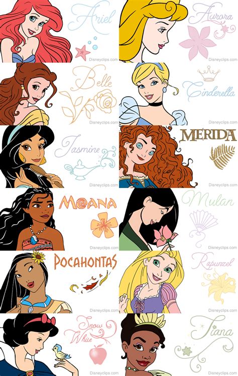 Official Disney Princess List Walt Disney Princesses Disney Princess