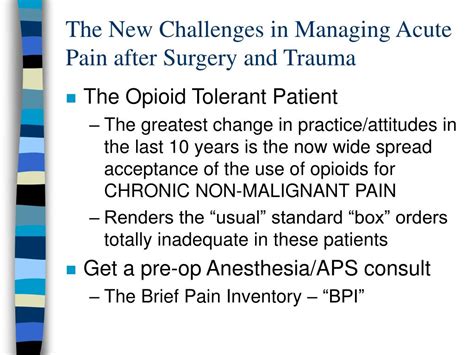 Ppt Key Concepts In Acute Pain Management 2 Surgery Residents Jan