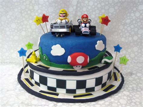 Inspiration and ideas to help you throw a super mario brothers birthday party. Mario Kart Cake | Shakar Bakery