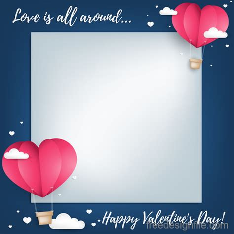 Blank Paper With Valentines Card Template Vector Free Download