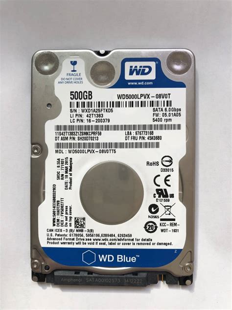 Yahoo オークション WDC WD5000LPVX 08V0T 500GB