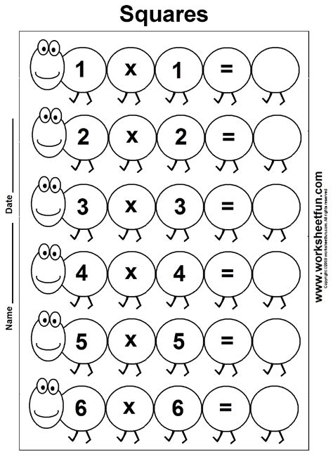 When i created uppercase i earlier this year, i thought it ended up looking more like a lower case i, so i did a little . Squares - 1 to 6 / FREE Printable Worksheets - Worksheetfun