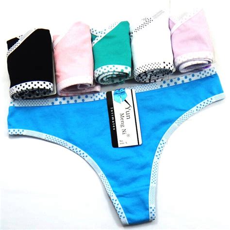 5pcslot Sexy Thongs Women Low Waist Comfortable Soft Pink G Strings